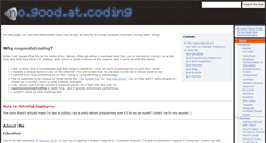 Desktop Screenshot of nogoodatcoding.com