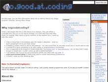 Tablet Screenshot of nogoodatcoding.com